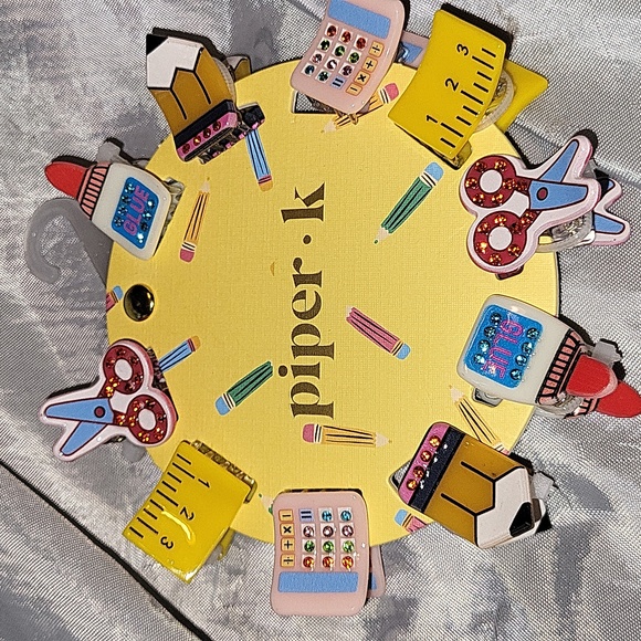 Piper K School Themed Hair Clips Brand New TL M LP - Picture 2 of 3